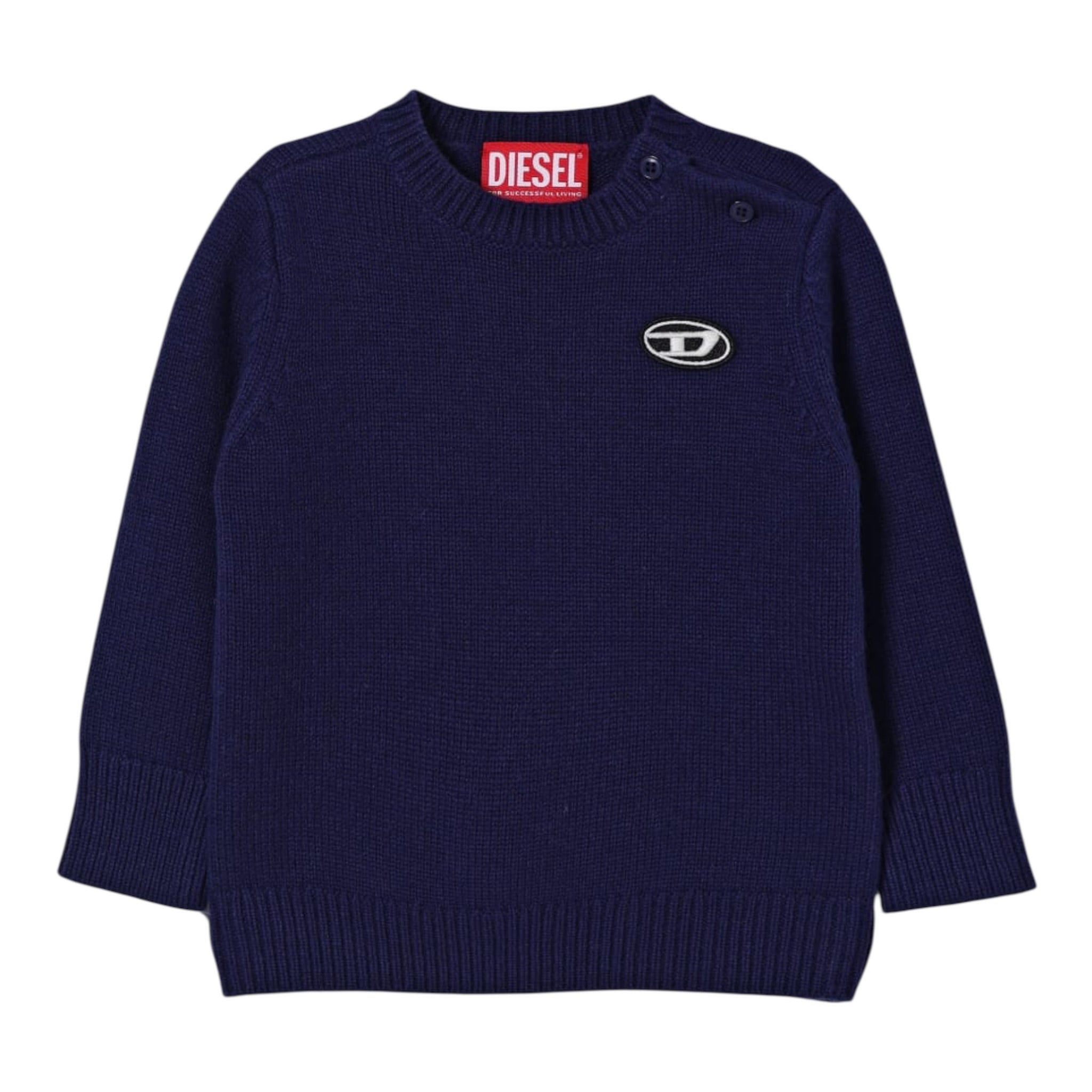 Diesel Maglia tinta unita con Logo Blu per Neonato K00685X BLU DIESEL 