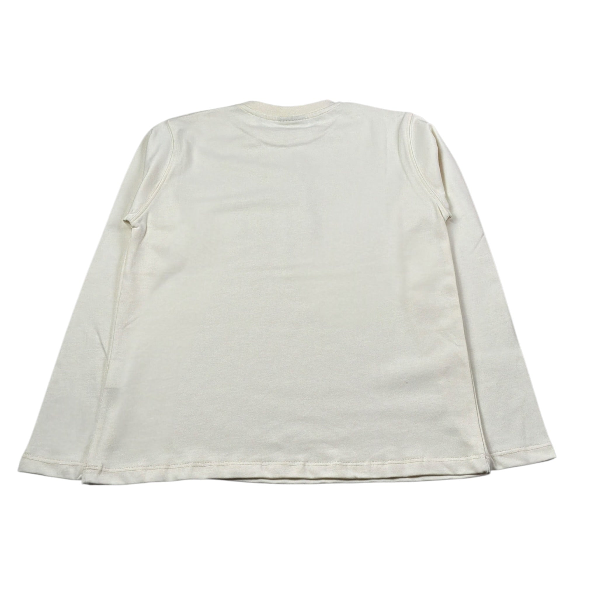 Disclaimer Shirt Girocollo tinta unita con Logo Panna per Bambino 25IDK58209 PANNA DISCLAIMER 