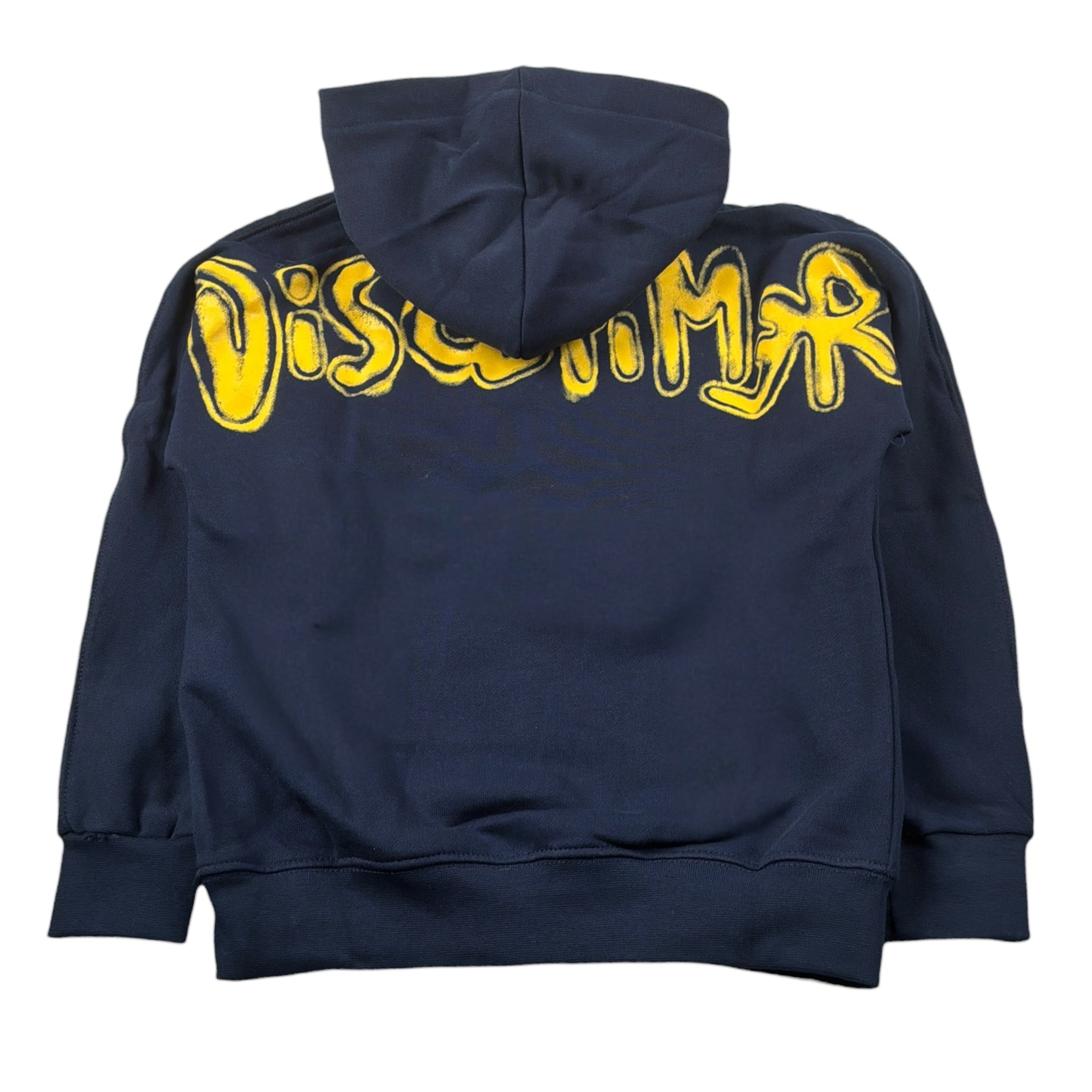 Disclaimer Felpa Chiusa con Cappuccio tinta unita con Logo Blu per Bambino 25IDK58600X BLU DISCLAIMER 