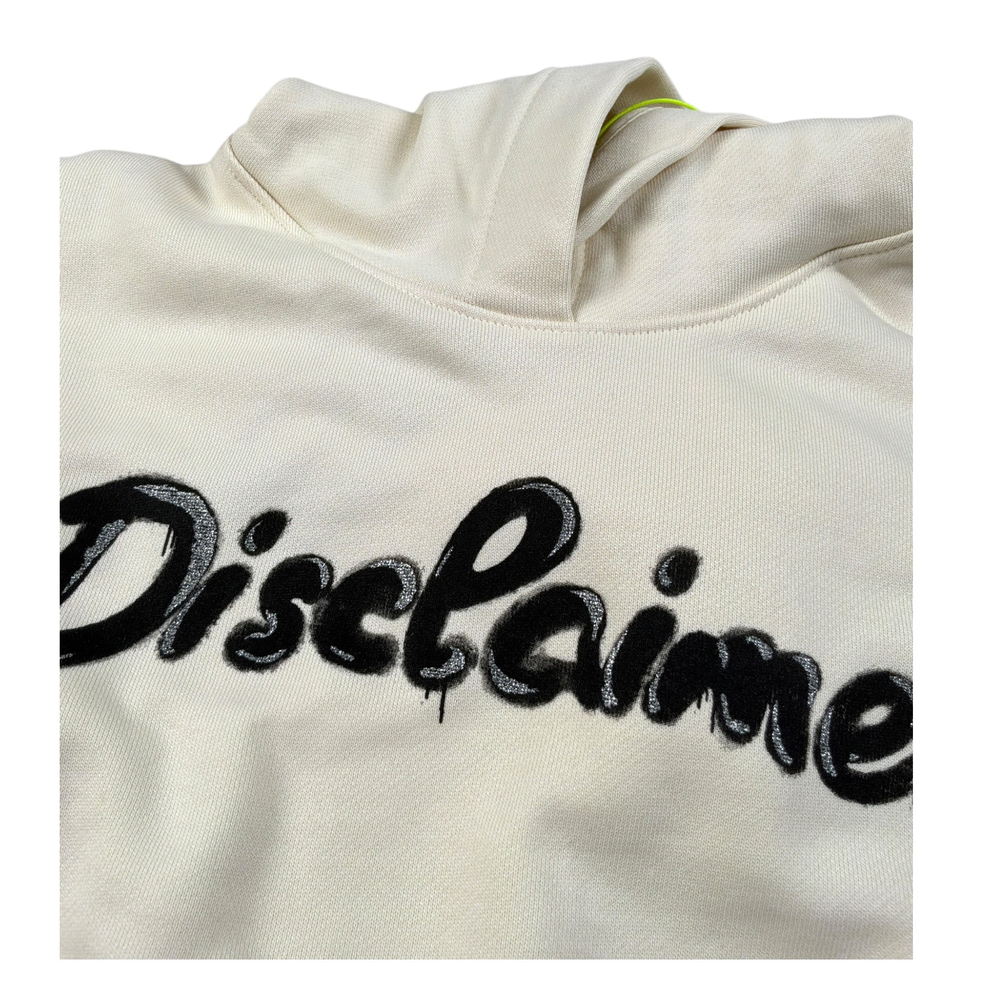 Disclaimer Felpa tinta unita con Cappuccio E Stampa Crema per Bambina 25IDK58706X CREMA DISCLAIMER 