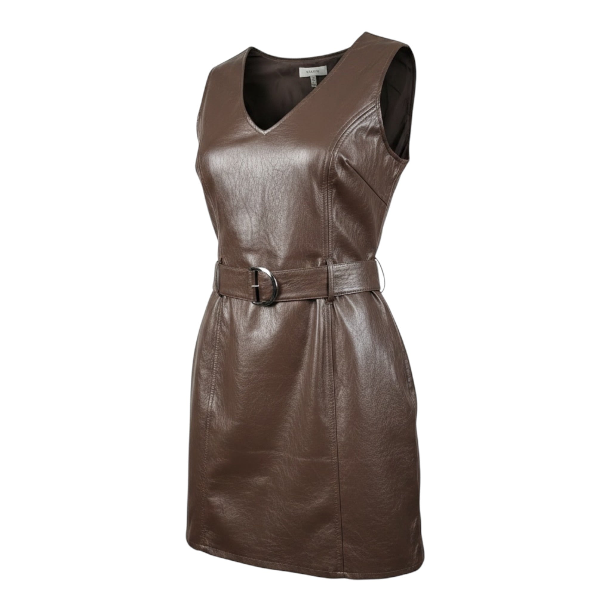 Dixie Abito Ecopelle tinta unita con Cintura Marrone per Bambina AF07200G79 MARRONE DIXIE 