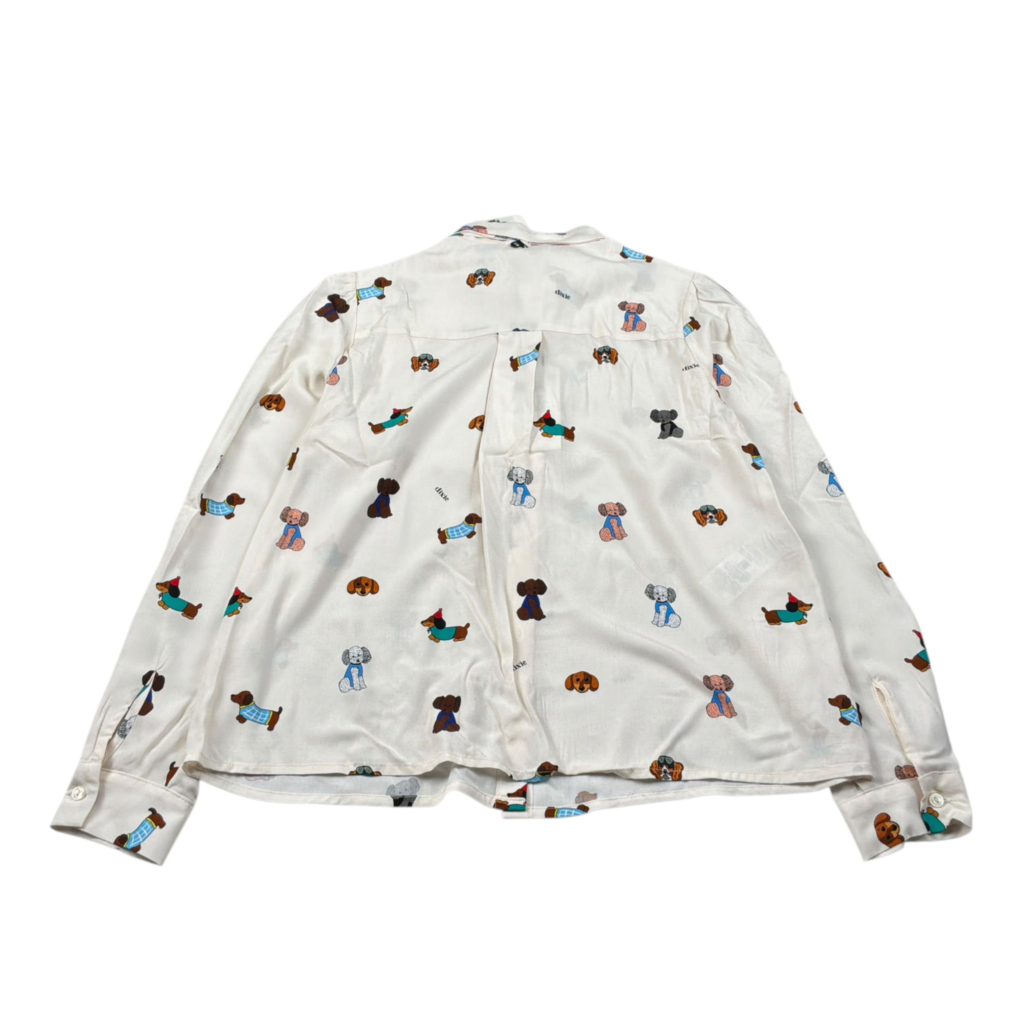 Dixie Camicia Manica Lunga tinta unita con Stampe Avorio per Bambina CL71364G79 AVORIO DIXIE 