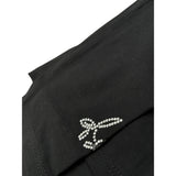 Dixie Shirt Girocollo tinta unita con Brillantini Nero per Bambina ML48030G79 NERO DIXIE 