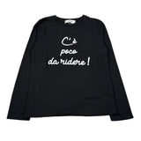 Dixie Shirt tinta unita con Stampa Nero per Bambina ML56030G79X NERO DIXIE 