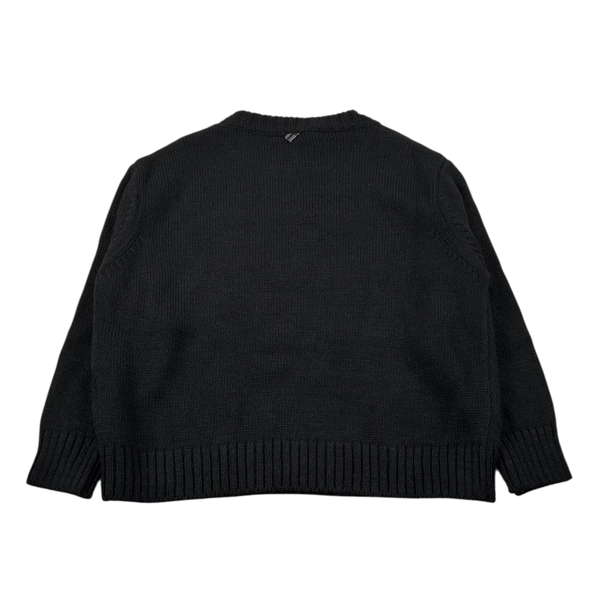 Dixie Maglia Girocollo tinta unita con Ricami Nero per Bambina NB50230G79 NERO DIXIE 
