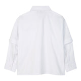 Dkny Camicia Manica Lunga tinta unita con Maniche Rimovibili Bianco per Bambino D62351 BIANCO DKNY 