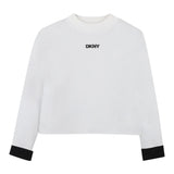 Dkny Maglia Reversibile Bicolore Bianco/Nero per Bambina D62379 BIANCO/NERO DKNY 