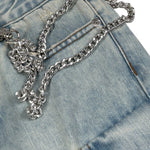 Do Not Conform Jeans tinta unita con Girovita Regolabile Azzurro per Bambino 34676 AZZURRO DO NOT CONFORM 