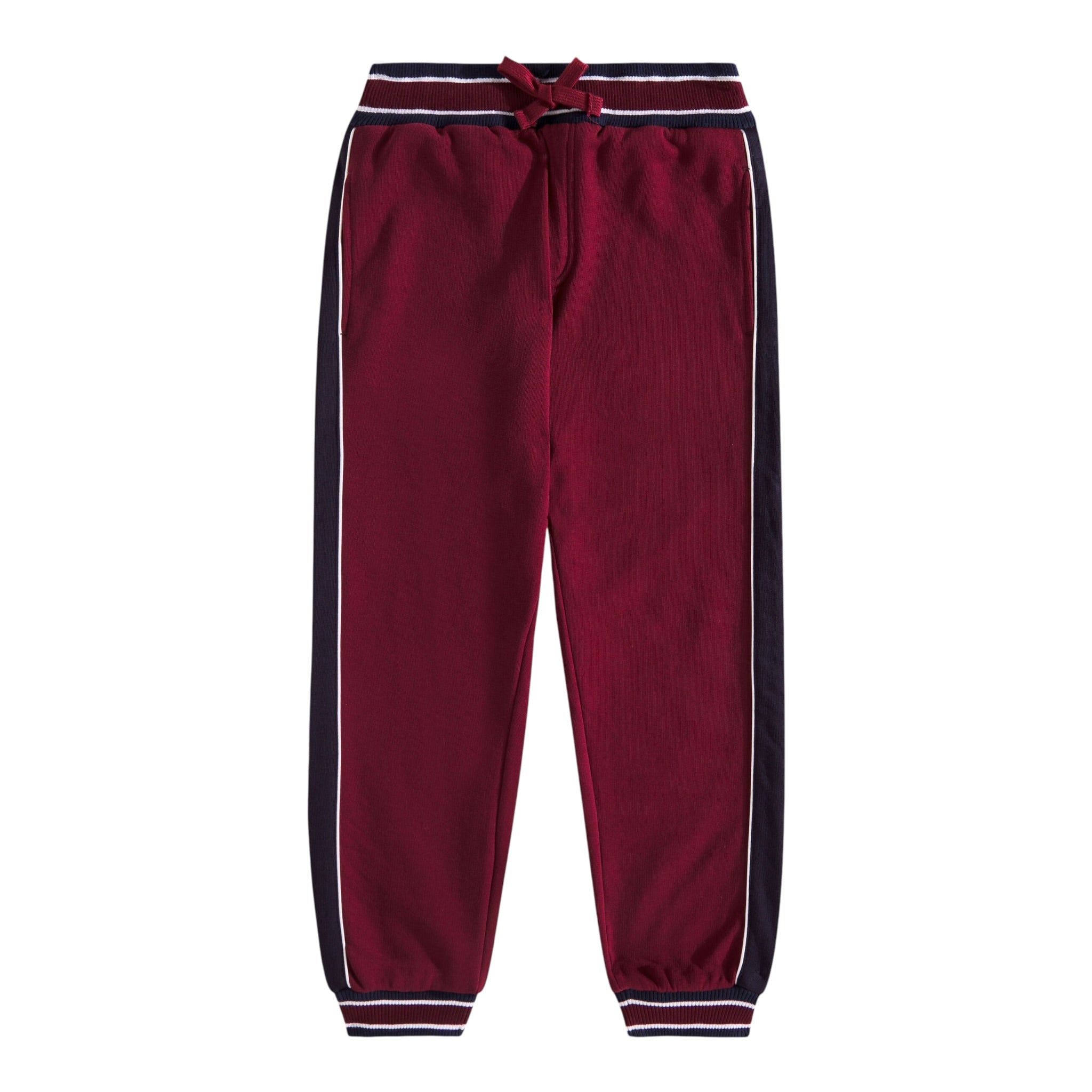 Dolce & Gabbana Pantalone Tuta tinta unita Bordeaux per Bambino L4JPJB BORDEAUX DOLCE & GABBANA 