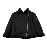 Dondup Montone tinta unita con Zip Nero per Bambino DFGB019 NERO DONDUP 
