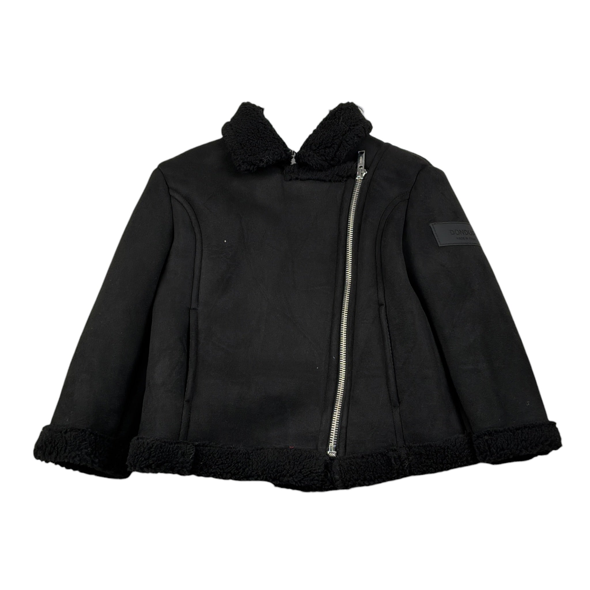 Dondup Montone tinta unita con Zip Nero per Bambino DFGB019 NERO DONDUP 
