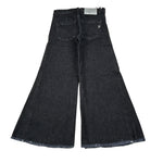 Dondup Jeans tinta unita Modello Palazzo Nero per Bambina DFPA157 NERO DONDUP 
