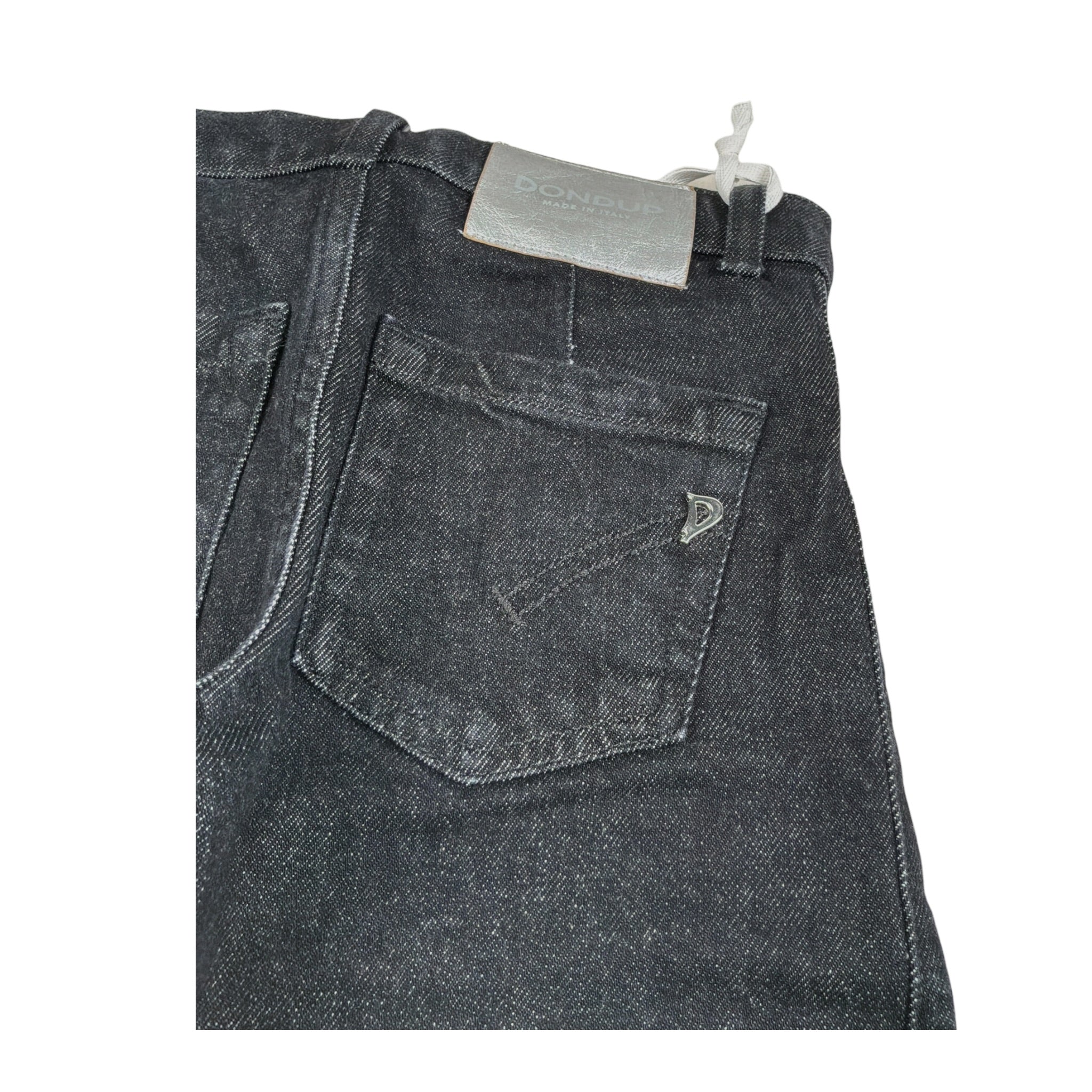 Dondup Jeans tinta unita Modello Palazzo Nero per Bambina DFPA157 NERO DONDUP 
