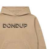 Dondup Felpa tinta unita con Stampa E Cappuccio Beige per Neonata DMFE018N BEIGE DONDUP 