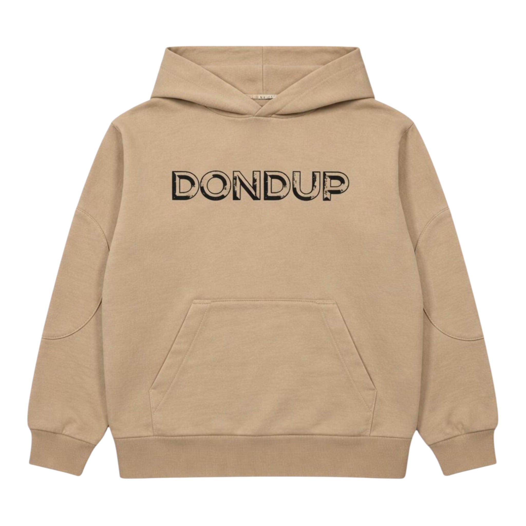 Dondup Felpa tinta unita con Stampa E Cappuccio Beige per Neonata DMFE018N BEIGE DONDUP 