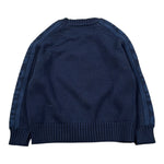 Dondup Maglia tinta unita Girocollo con Logo Blu per Neonato DMMA0322N BLU DONDUP 