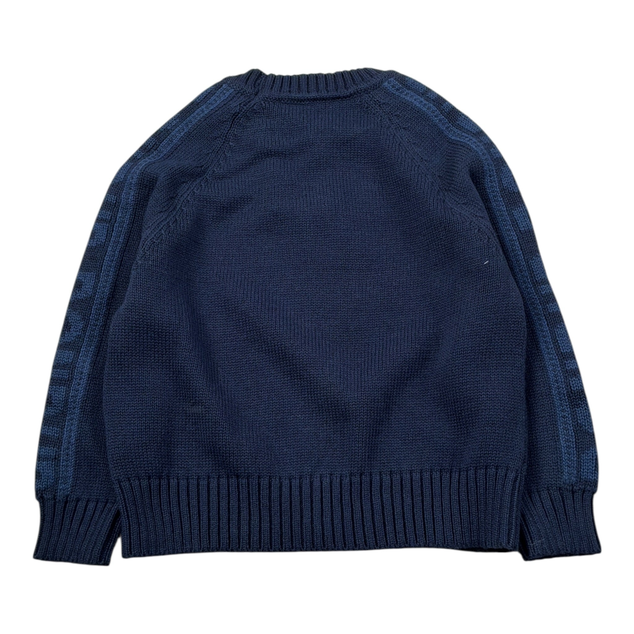 Dondup Maglia tinta unita Girocollo con Logo Blu per Neonato DMMA0322N BLU DONDUP 