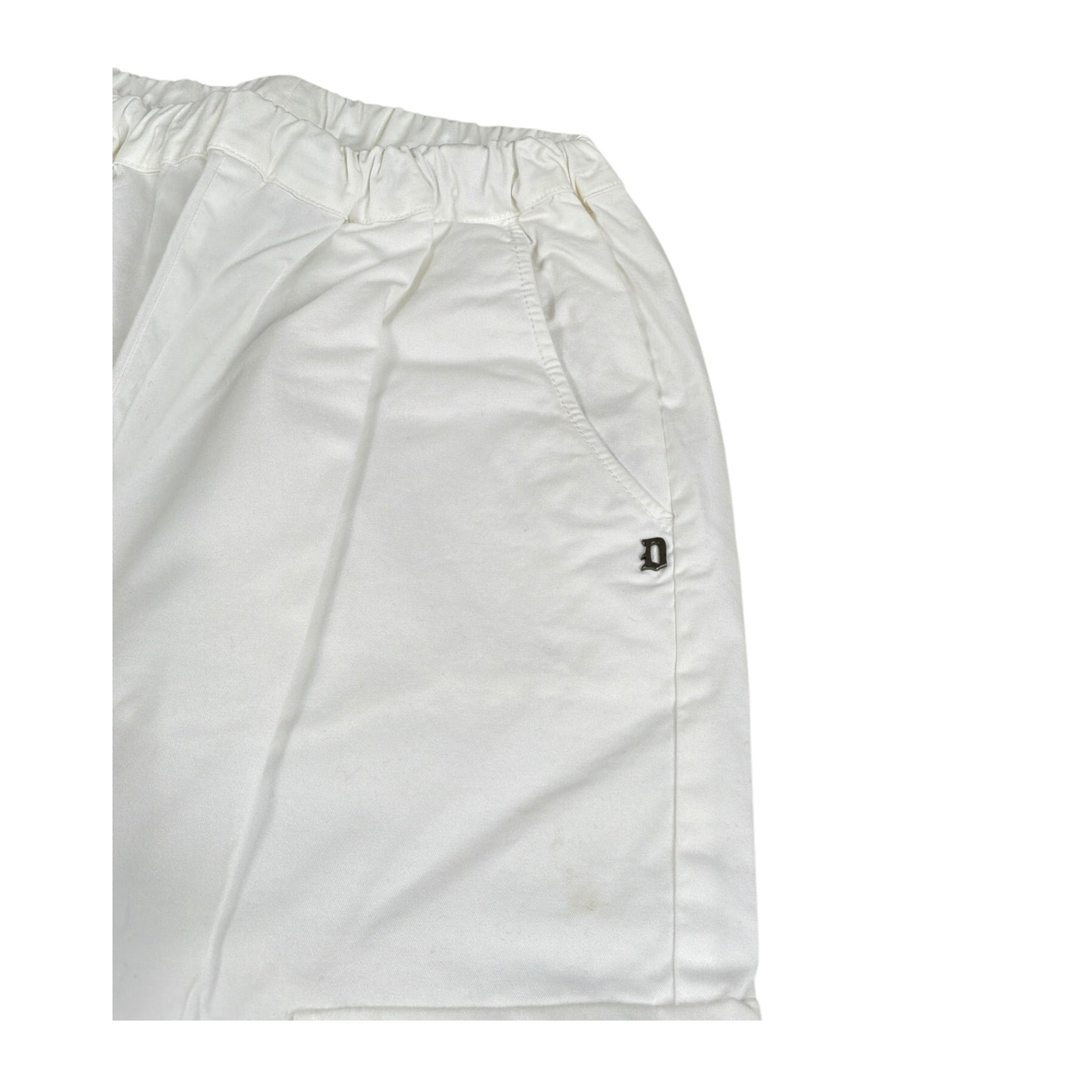 Dondup Pantalone tinta unita con Elastico In Vita Bianco per Bambino DMPA041 BIANCO DONDUP 