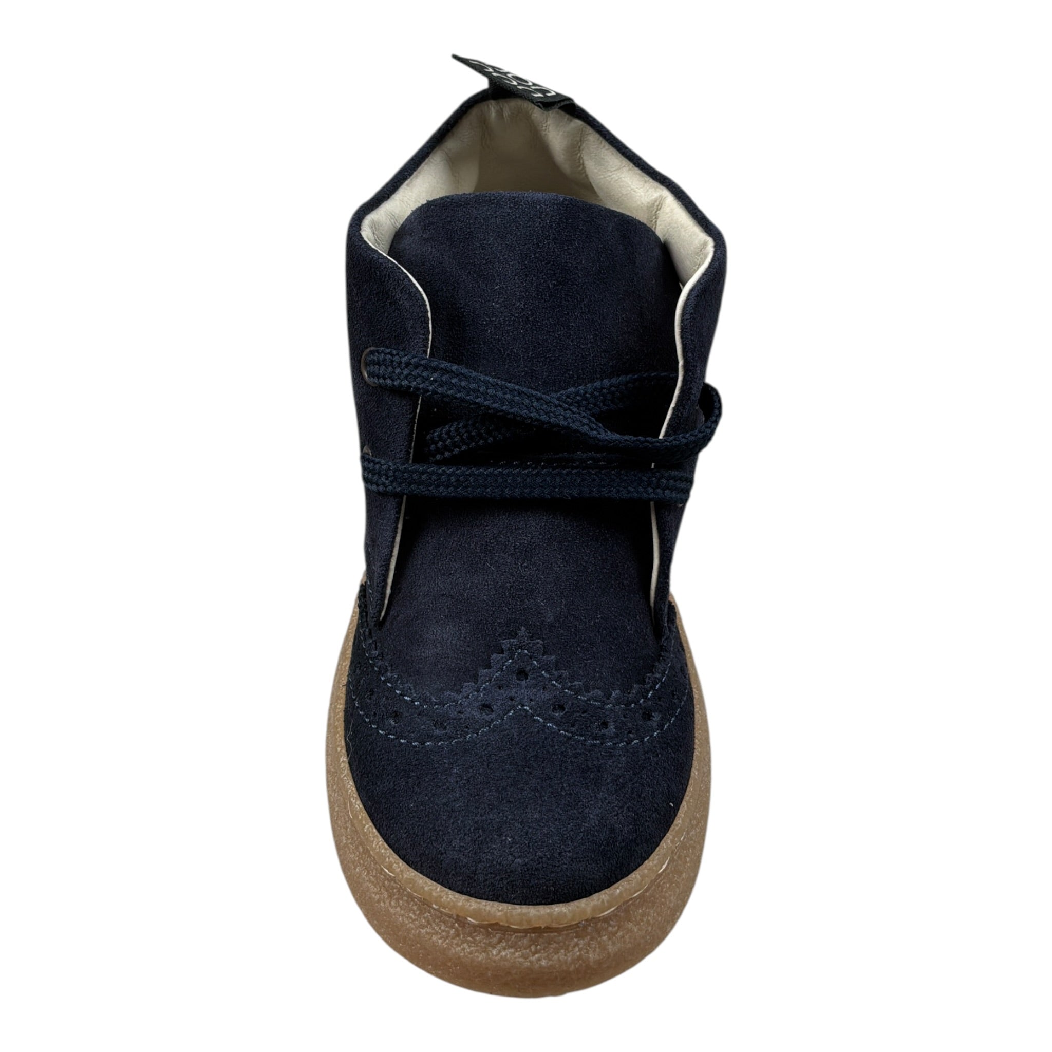 Dou Dou Stivale tinta unita con Lacci Blu per Neonato 24IDE416 BLU DOU DOU 