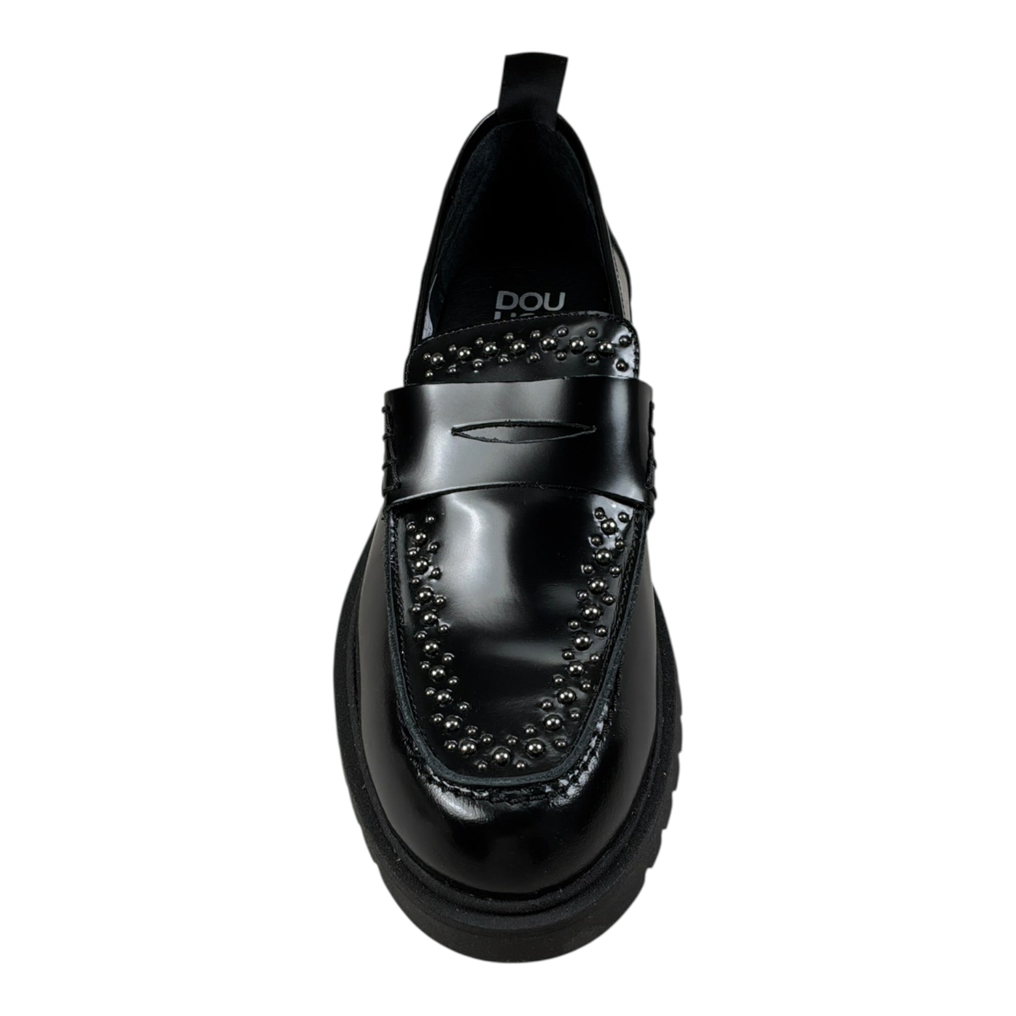 Dou Dou Mocassino tinta unita con Applicazione Nero per Bambina 32MOC532 NERO DOU DOU 