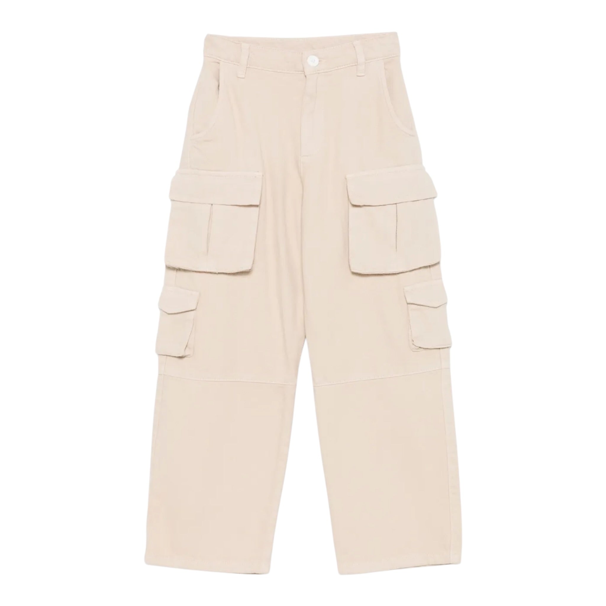 Dou Dou Pantalone tinta unita Modello Cargo Beige per Bambina DW6P30X BEIGE DOU DOU 
