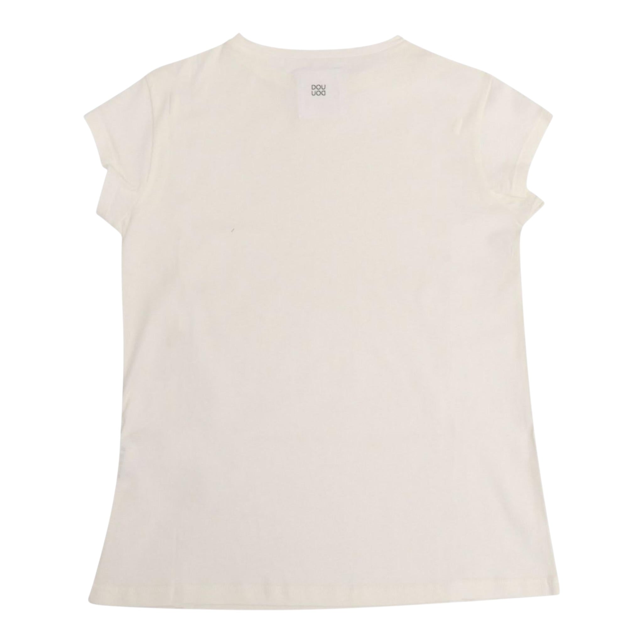 Dou Dou T-Shirt tinta unita Girocollo Bianco per Bambina DW8A11 BIANCO DOU DOU 