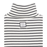 Dou Dou Abito Collo Alto Bicolore con Fantasia A Righe Bianco/Nero per Bambina DX1A20 BIANCO/NERO DOU DOU 