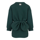 Dou Dou Abito tinta unita con Fiocco Rimovibile Verde per Bambina DX1A50X VERDE DOU DOU 