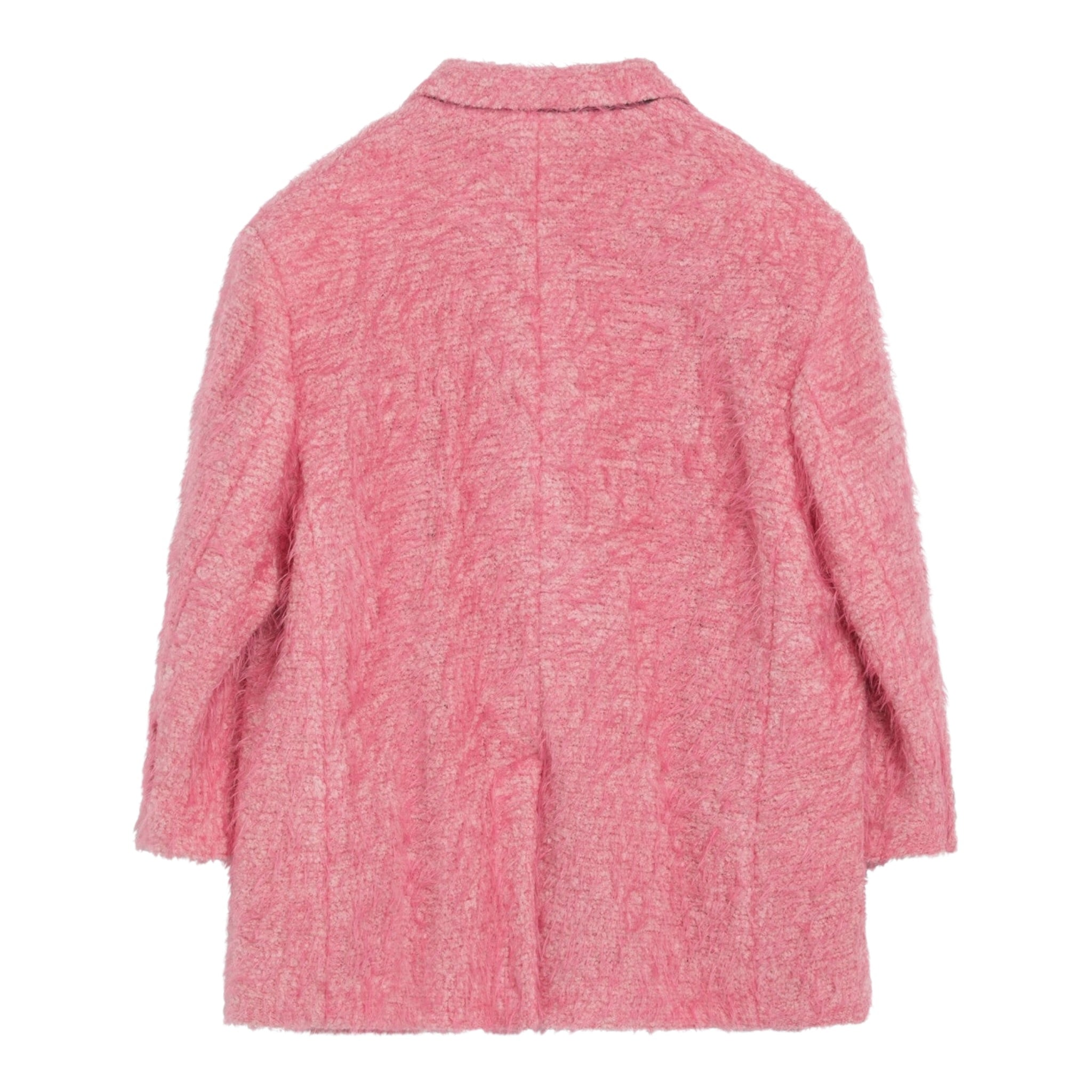 Dou Dou Cappotto Tinta Unit In Pelliccia Rosa per Bambina DX2A04 ROSA DOU DOU 