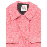 Dou Dou Giubbino tinta unita con Colletto Rosa per Bambina DX2A44E0236 ROSA DOU DOU 