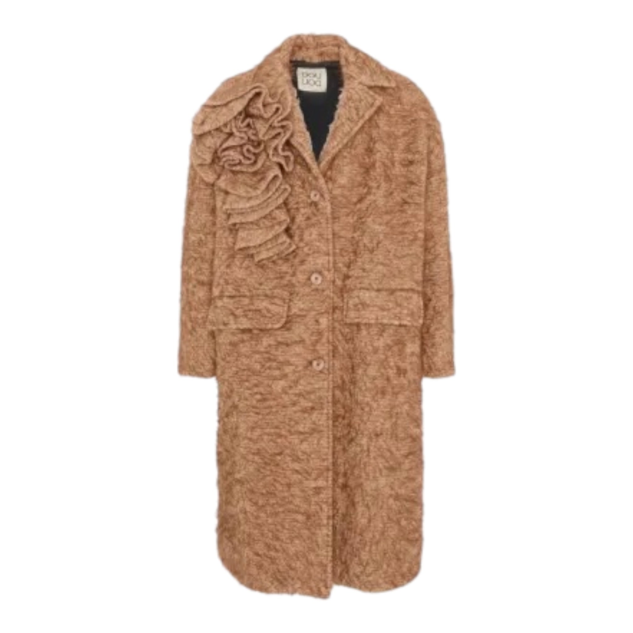 Dou Dou Cappotto tinta unita con Bottoni Beige per Bambina DX2A50E236 BEIGE DOU DOU 