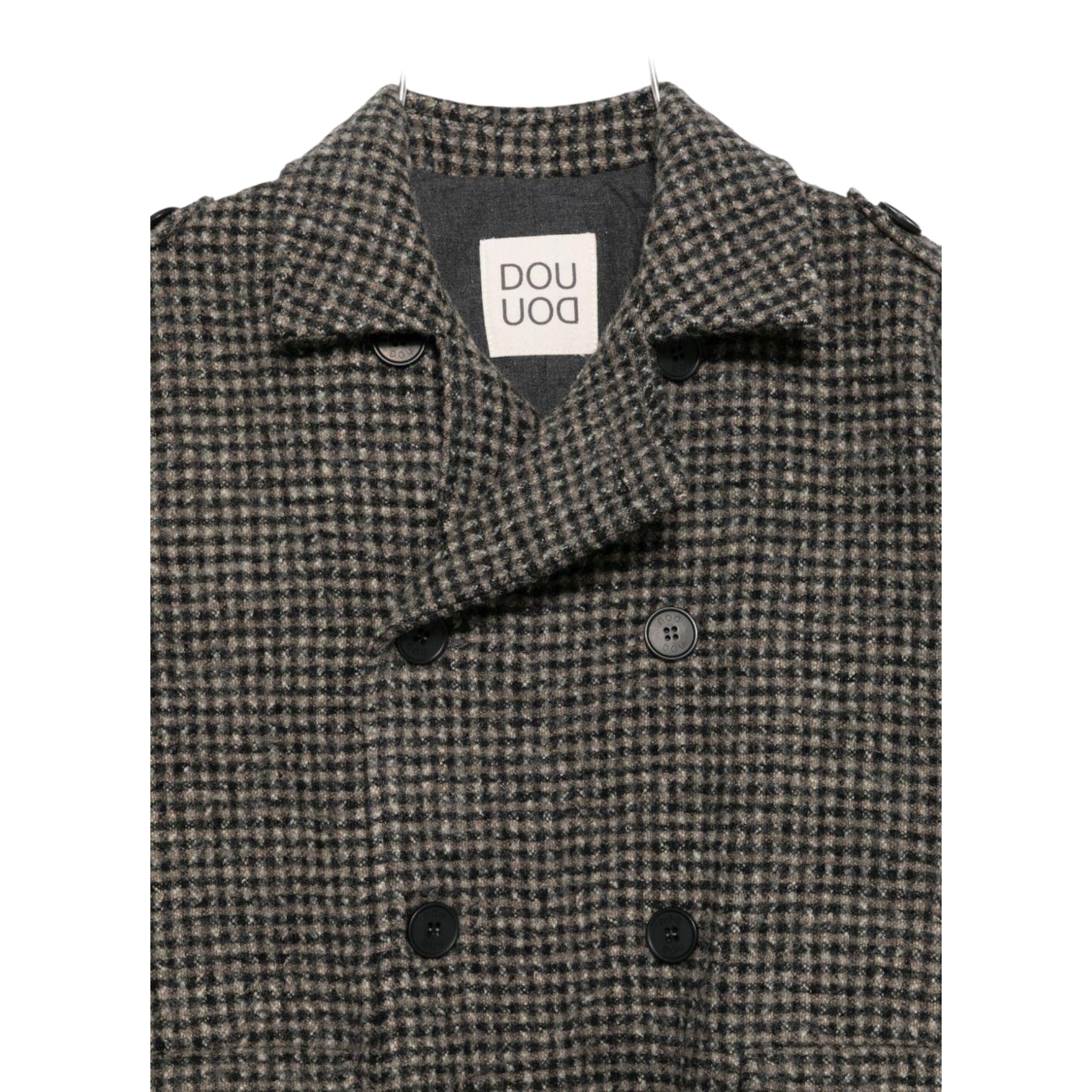 Dou Dou Cappotto Doppiopetto tinta unita Marrone per Bambina DX2P50 MARRONE DOU DOU 