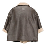 Dou Dou Montone tinta unita In Ecopelle Marrone per Bambino DX2P70X MARRONE DOU DOU 
