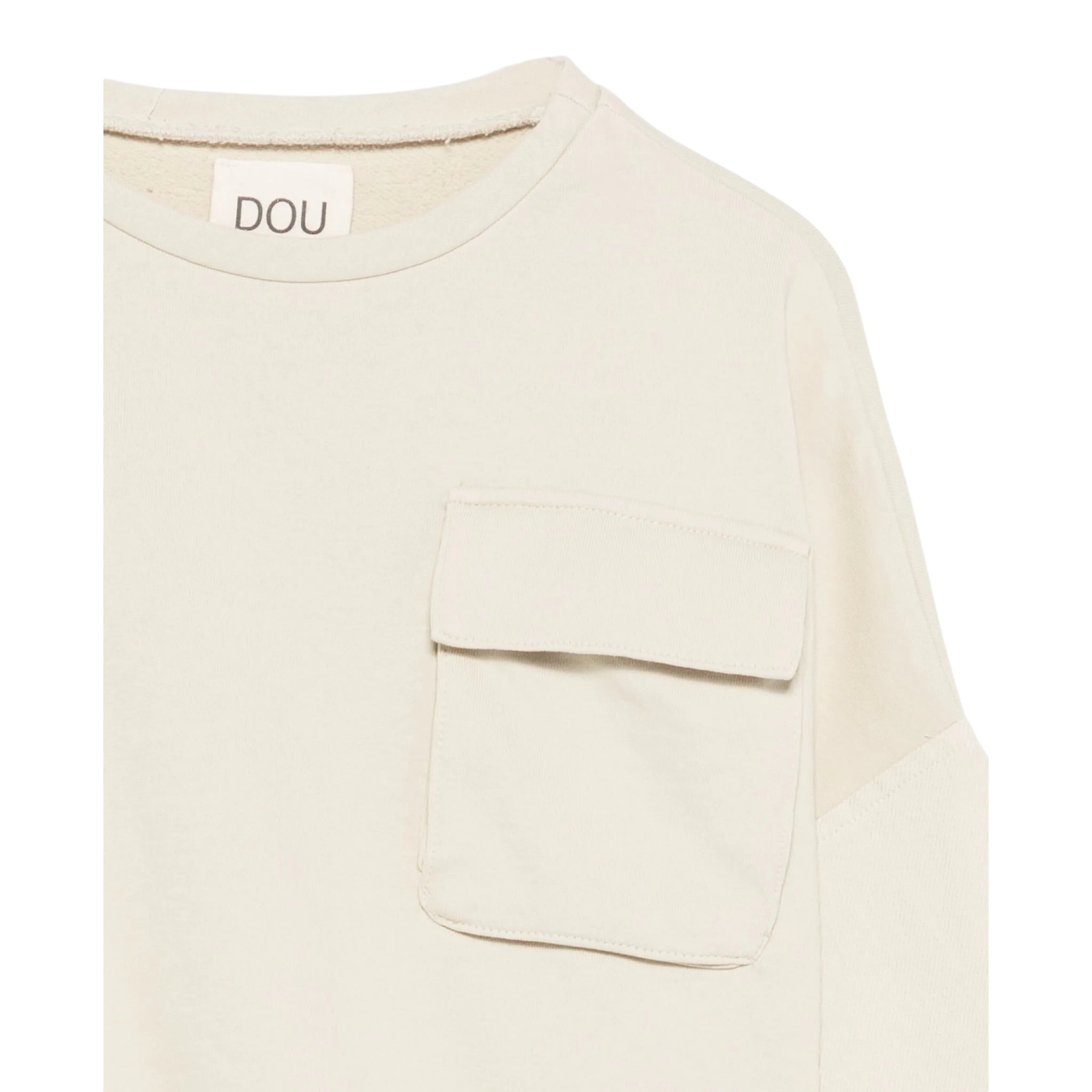 Dou Dou Felpa Chiusa Girocollo tinta unita Beige per Bambina DX4A30 BEIGE DOU DOU 