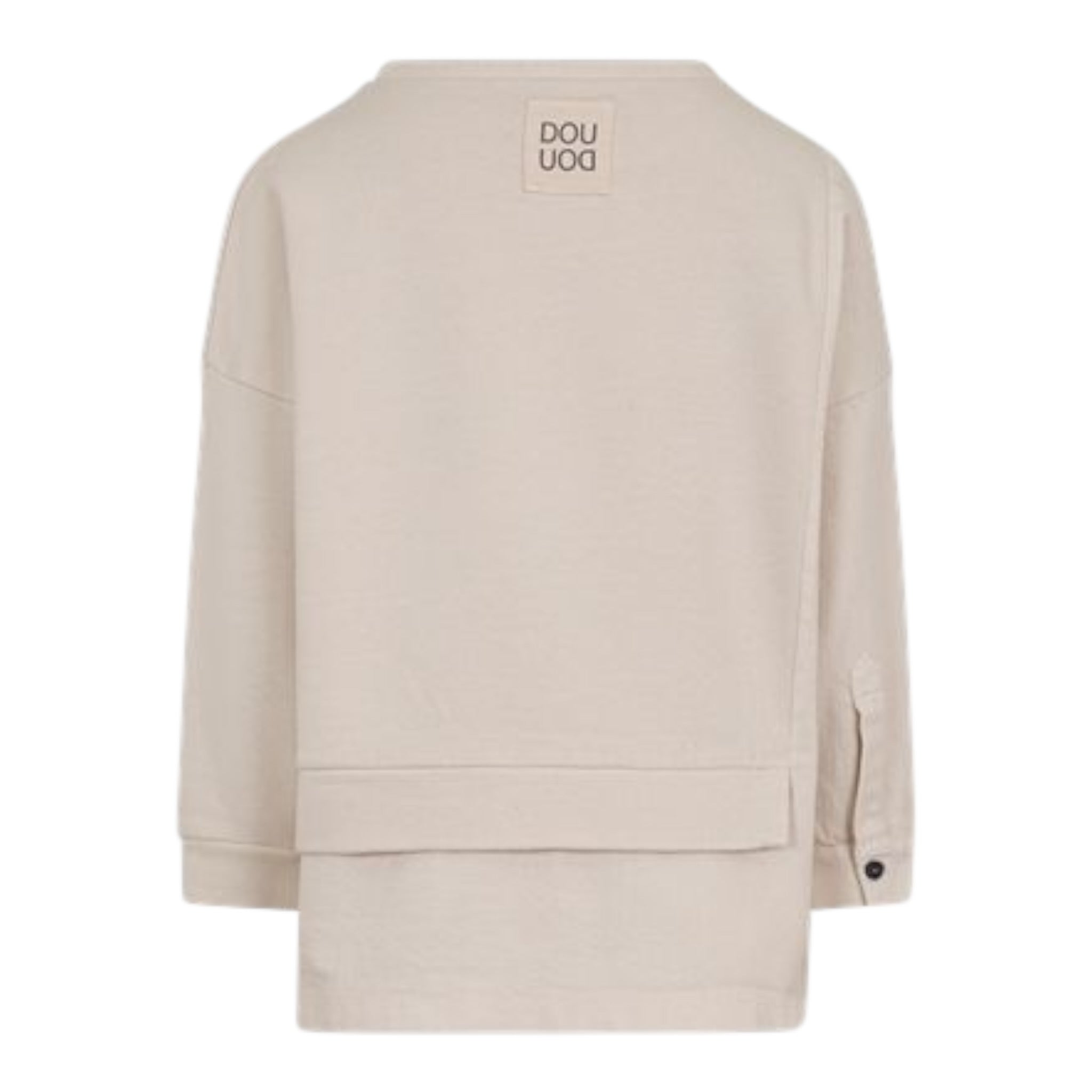 Dou Dou Felpa Chiusa Girocollo tinta unita Beige per Bambina DX4P70 BEIGE DOU DOU 