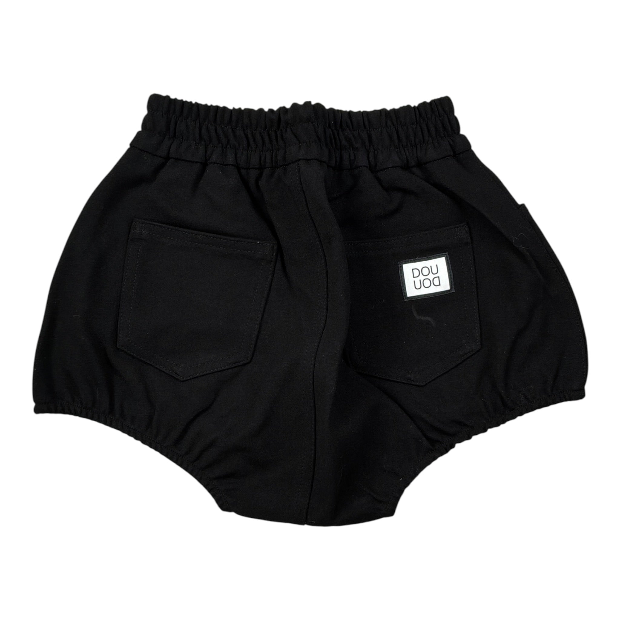 Dou Dou Coulotte tinta unita con Logo Nero per Bambina DX6A09J0371 NERO DOU DOU 