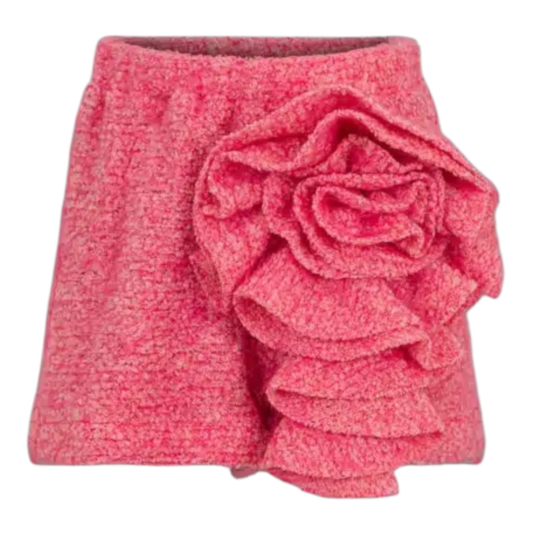 Dou Dou Short tinta unita con Fiori Rosa per Bambina DX6A79 ROSA DOU DOU 