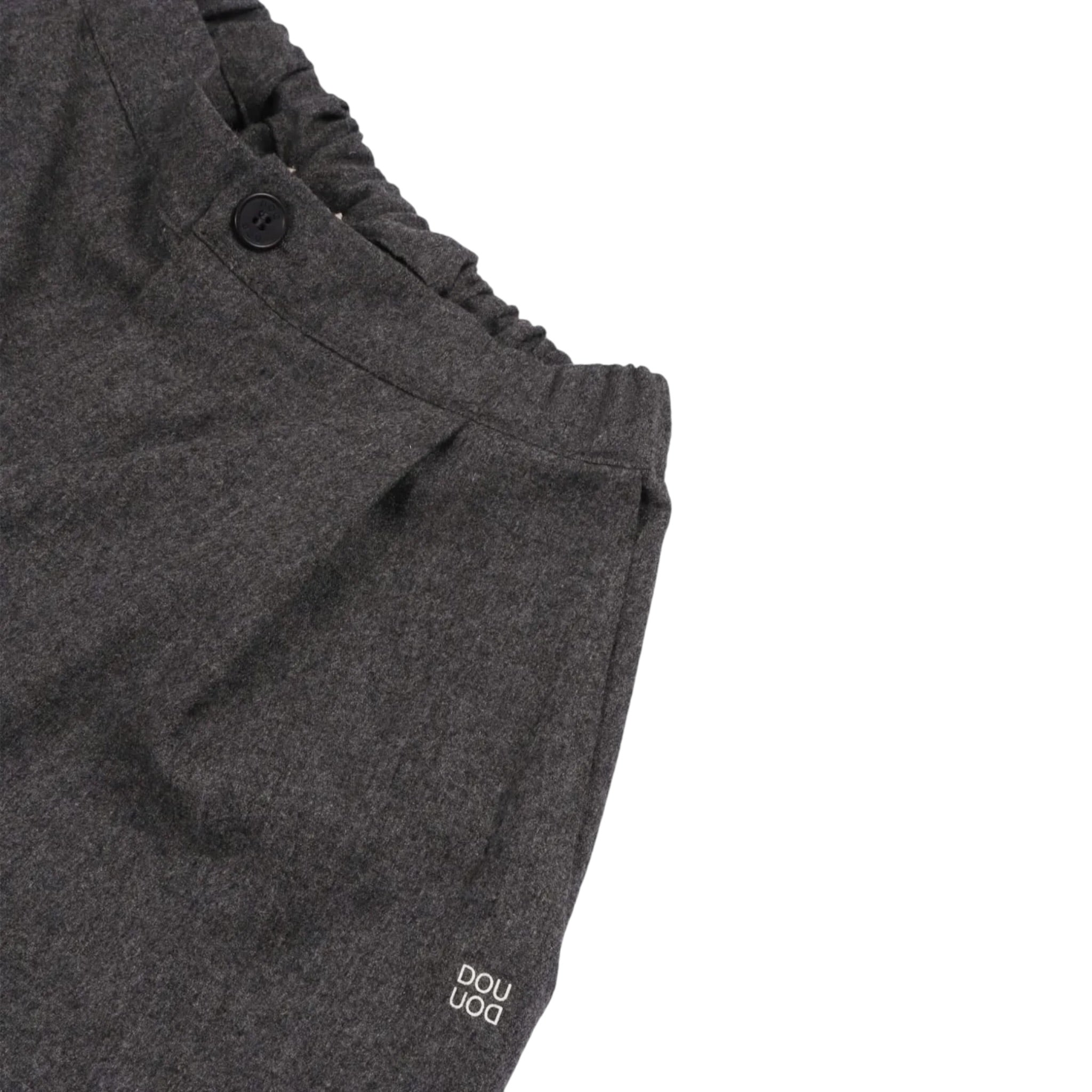 Dou Dou Pantalone tinta unita con Elastico In Vita Grigio per Bambina DX6P11L0296 GRIGIO DOU DOU 