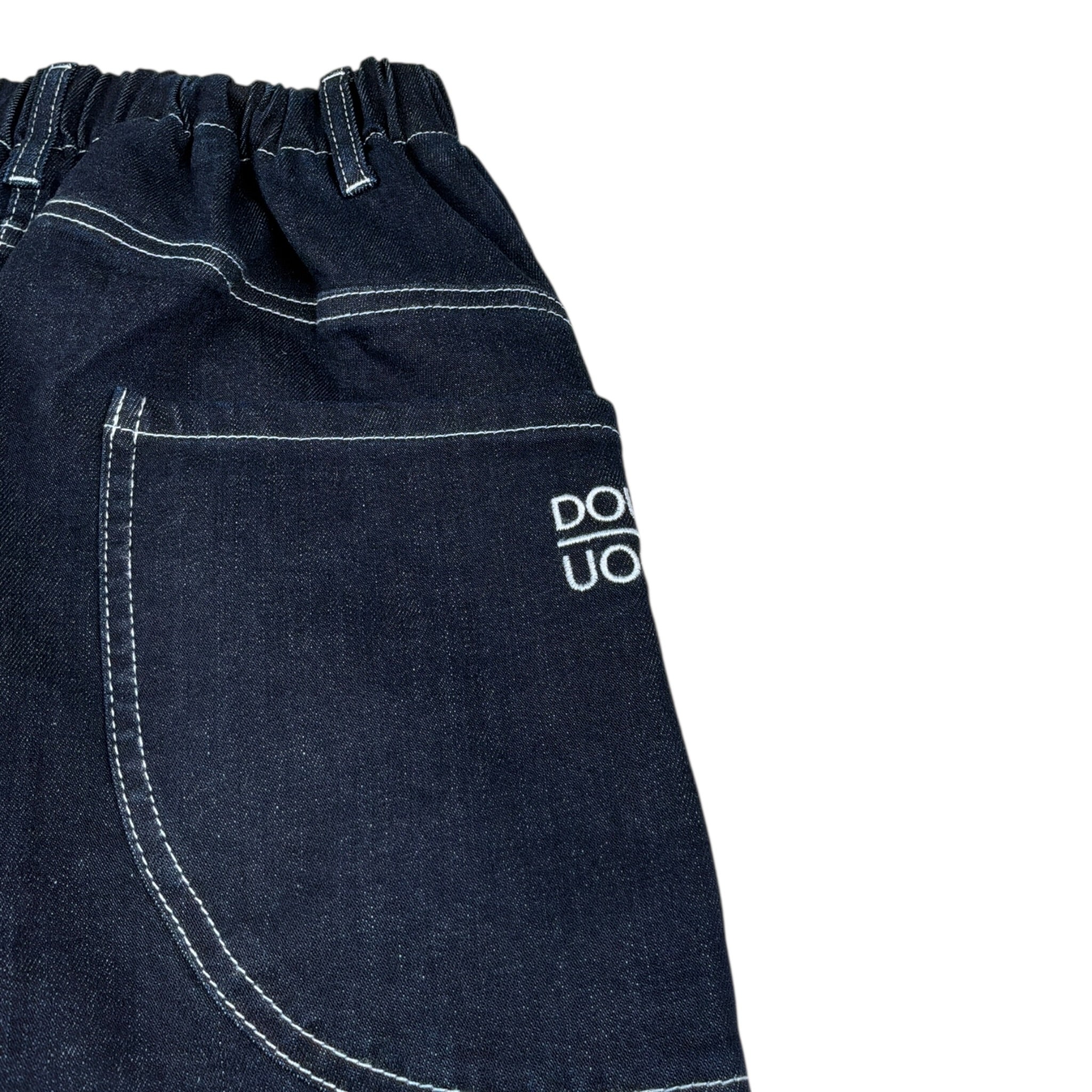 Dou Dou Jeans tinta unita Modello Palazzo Blu per Bambina DX6P30 BLU DOU DOU 