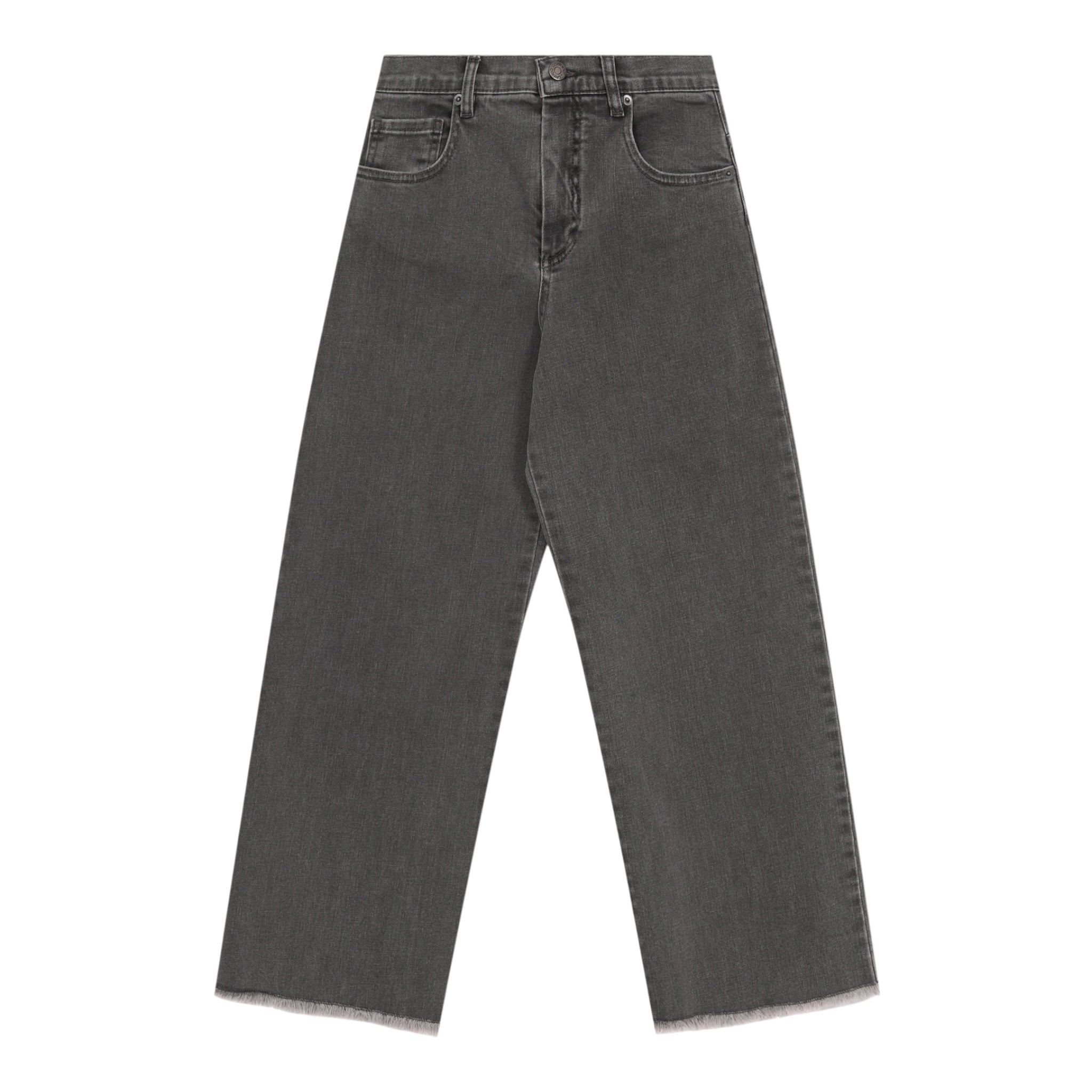 Dou Dou Jeans Modello A Palazzo tinta unita Grigio per Bambina DX6P50X GRIGIO DOU DOU 
