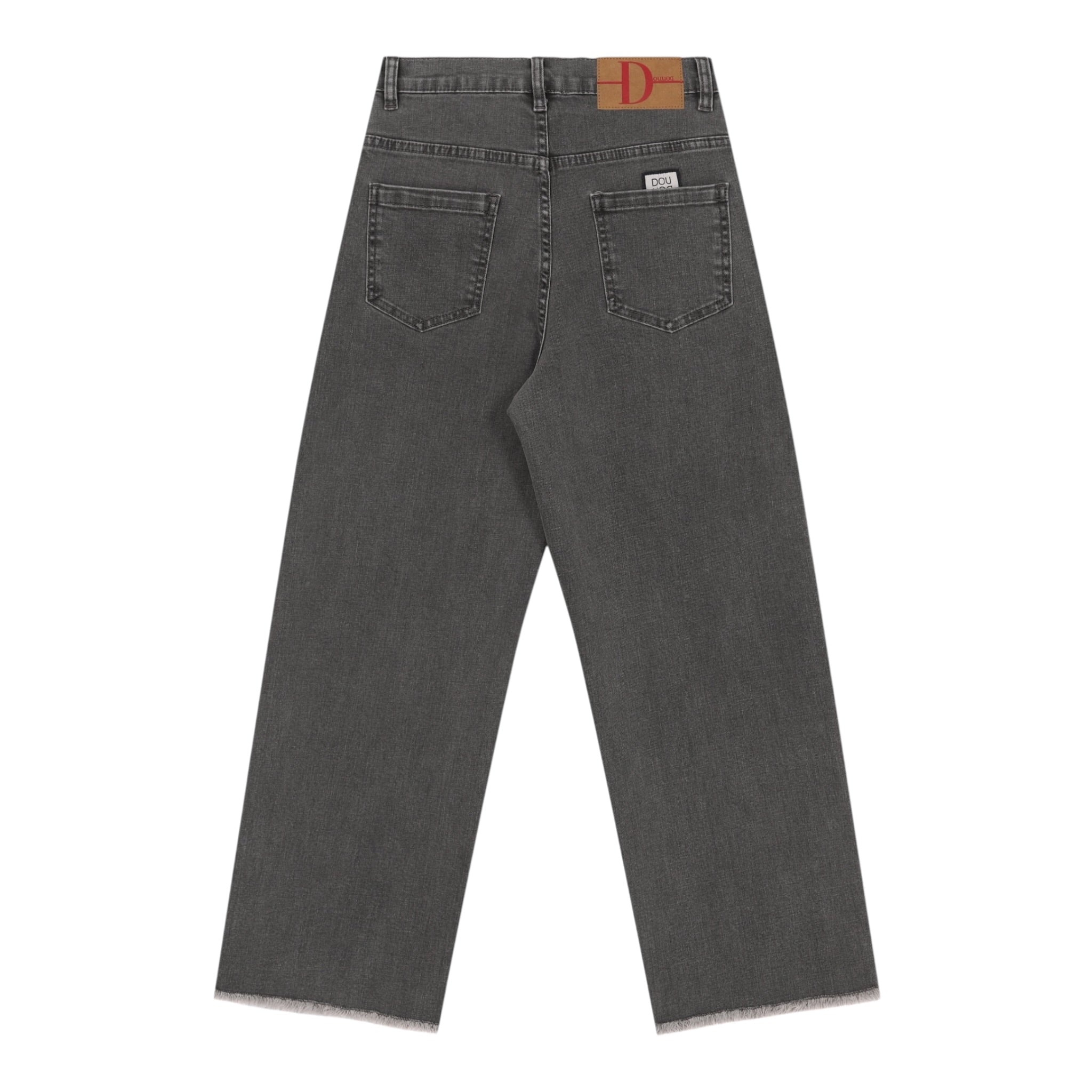 Dou Dou Jeans Modello A Palazzo tinta unita Grigio per Bambina DX6P50X GRIGIO DOU DOU 
