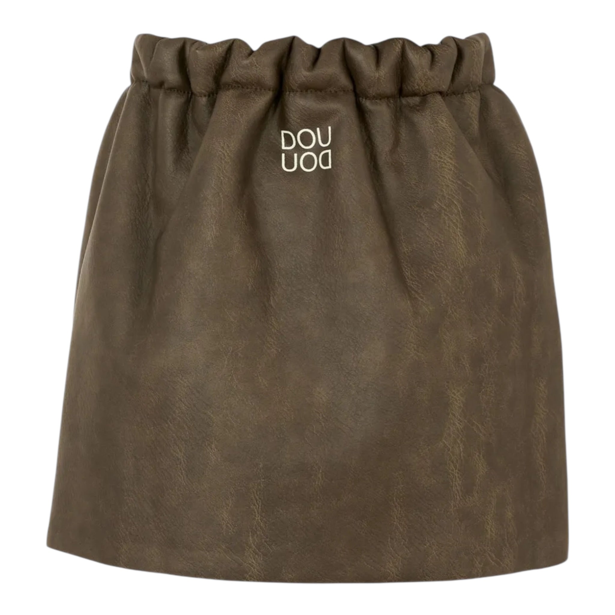 Dou Dou Gonna tinta unita con Elastico In Vita Marrone per Bambina DX7A01 MARRONE DOU DOU 
