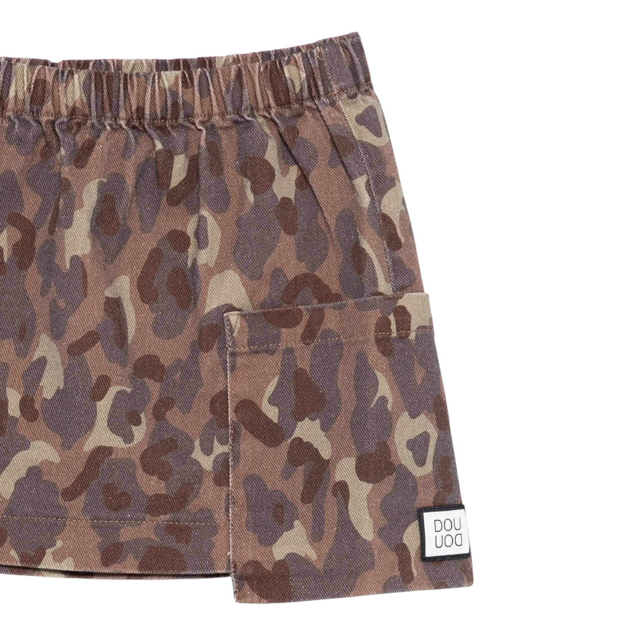 Dou Dou Gonna Fantasia Militare con Elastico In Vita Marrone per Bambina DX7A71 MARRONE DOU DOU 
