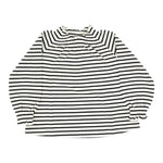 Dou Dou Maglia Bicolore con Fantasia A Righe Bianco/Nero per Bambina DX8A00 BIANCO/NERO DOU DOU 