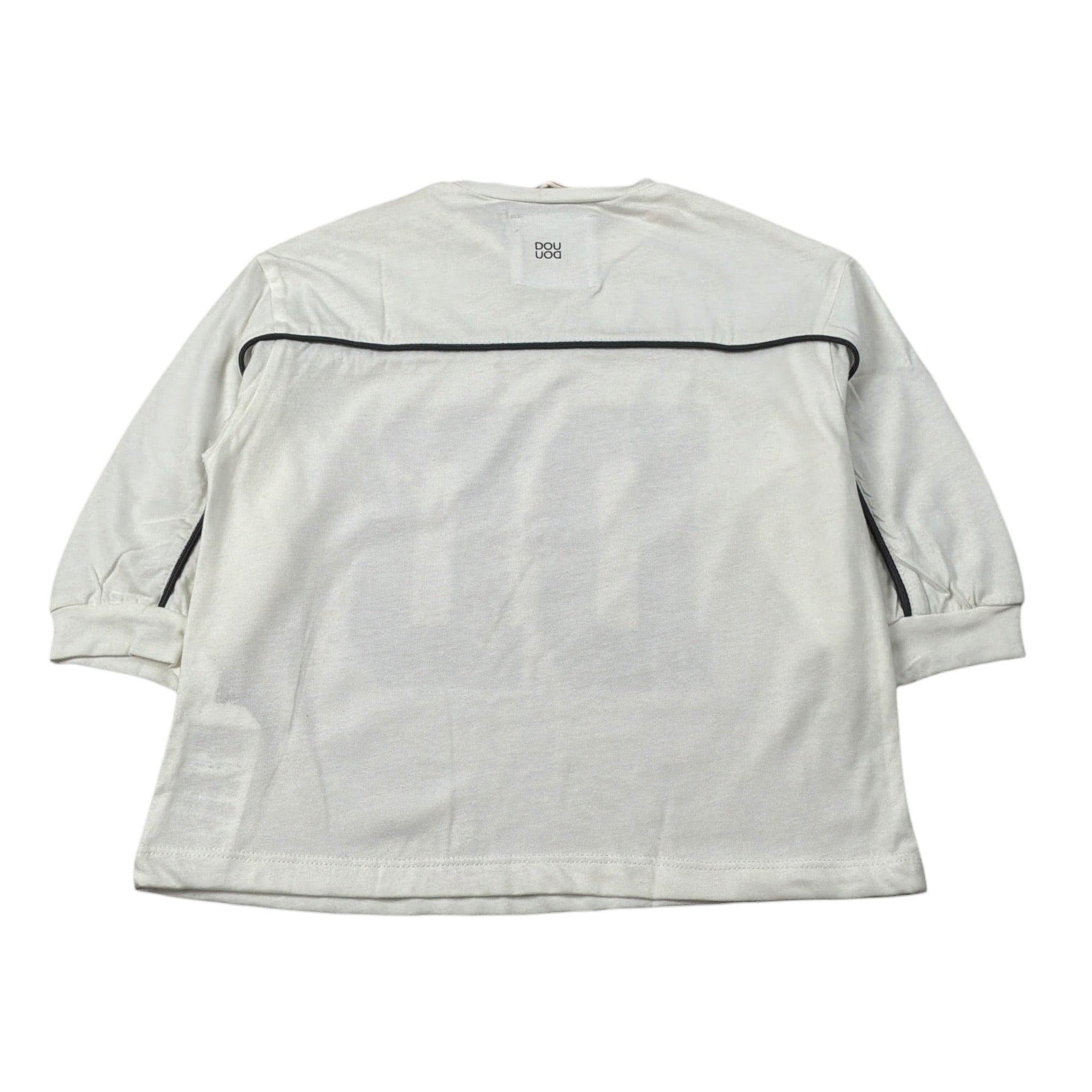 Dou Dou Shirt tinta unita con Stampa Bianco per Neonata DX8P10NX BIANCO DOU DOU 