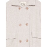 Dou Dou Cardigan tinta unita Doppiopetto Beige per Bambina DX9A00 BEIGE DOU DOU 