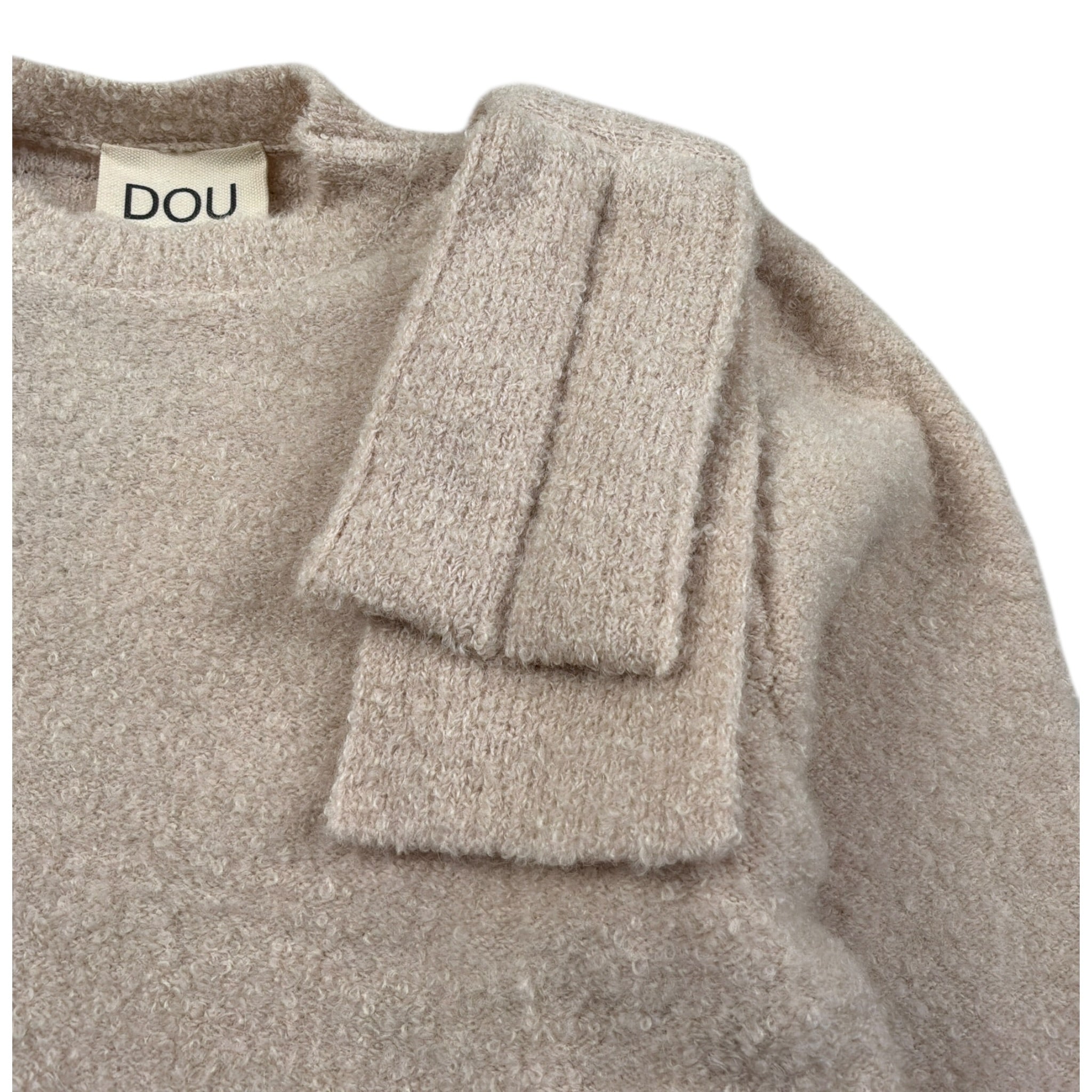 Dou Dou Maglia Girocollo tinta unita Beige per Bambina DX9A30 BEIGE DOU DOU 