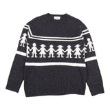 Dou Dou Maglia Girocollo tinta unita con Stampa Nero per Bambina DX9P10X NERO DOU DOU 