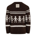 Dou Dou Cardigan tinta unita con Stampa Marrone per Bambina DX9P20X MARRONE DOU DOU 
