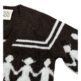 Dou Dou Cardigan tinta unita con Stampa Marrone per Bambina DX9P20X MARRONE DOU DOU 